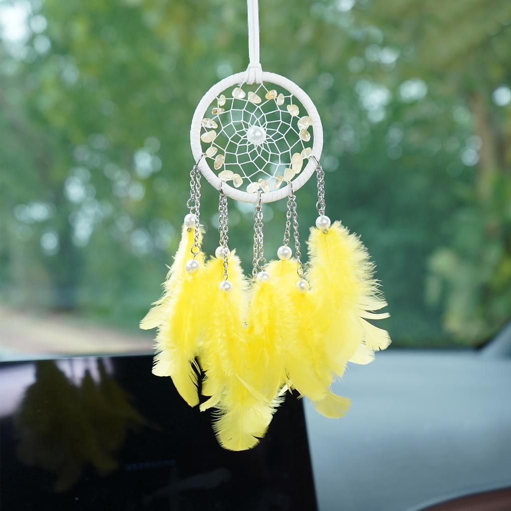 Vintage Creative Feathers Dream Catcher Mini Window Hangings Car Pendants Handmade Wind Chimes For Girls Holidays Gifts