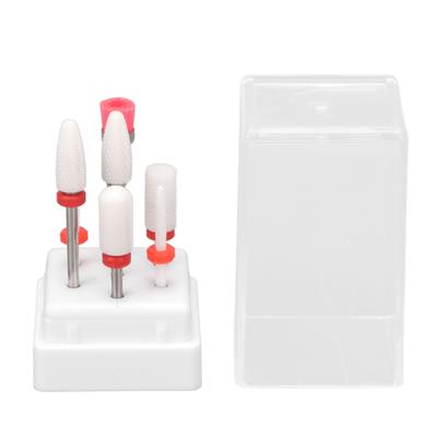 Support de Têtes de Meulage d'Ongles à 7 Trous Professionnel en Céramique Présentoir Manucure Pédicure Porte-Embouts