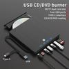 8-In-1 USB3.0 External DVD Drive,Ultra Slim Type-C Portable Burner,Read Write Play CD DVD for Windows,Mac and Linux PC