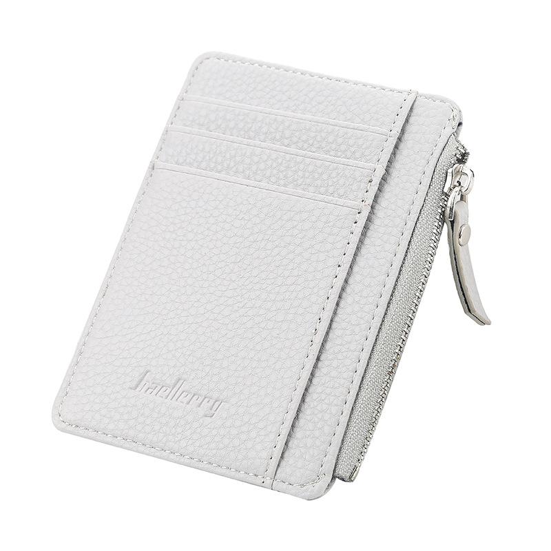 Baellerry Unisex Ultra Thin Card Bag Multifunctional Card Protector Zipper Card Pack Short Wallet Driver's License Card Holder