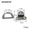 Stainless Steel 316 D-Shaped Mirror Polished Yacht Mooring Ring Deck Fitting