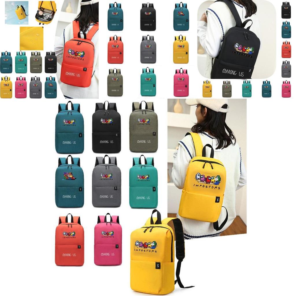 Us Among Visor Backpack Kids Rucksack Crewmate Back To School Bag Sus Impostor