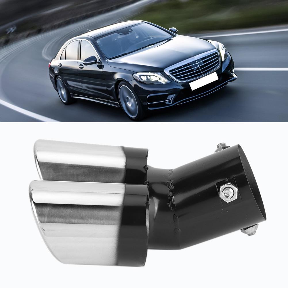 63mm 2.5in Stainless Steel Car Dual Exhaust Tip Tail Pipe Car Accessory