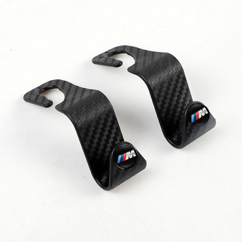 For BMW X6 2xPortable Car Seat Backrest Hooks Auto Headrest Hanger Sticker For BMW X1 X2 X3 X5 X4 X6 X7 iX3 F20 F10 F07 E70 E46 E90 E92 E60