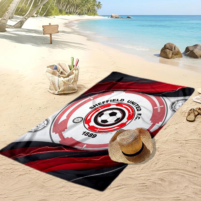 Sheffield United Football Print Beach Towel, Large Soft Quick Dry Towel for Beach Camping Swimming