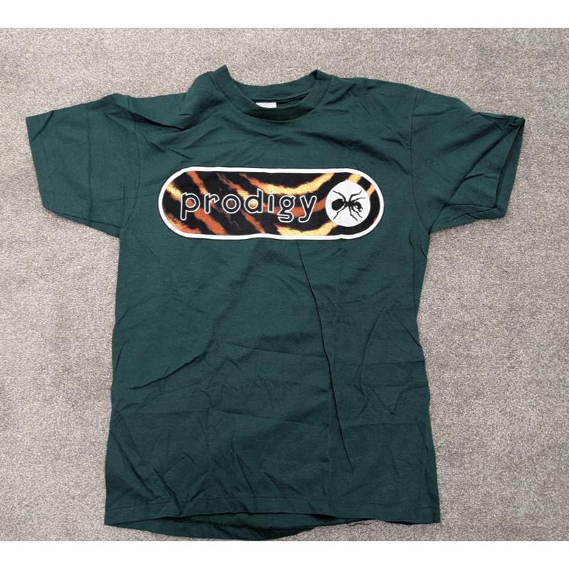 The Prodigy Firestarter Vintage 1997 Anvil Maglietta L Larga Nuova Deadstock Verde