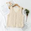 Haosangyuan Warm Mulberry Silk Embroidered Vest for Autumn and Winter