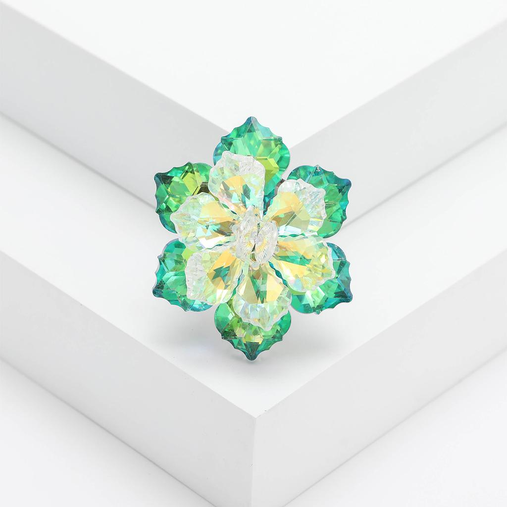 Broszka Kwiatowa z Cyrkoniami dla Kobiet Unisex Przypinki Bankietowa Impreza Plecak Prezenty Akcesoria Biżuteryjne