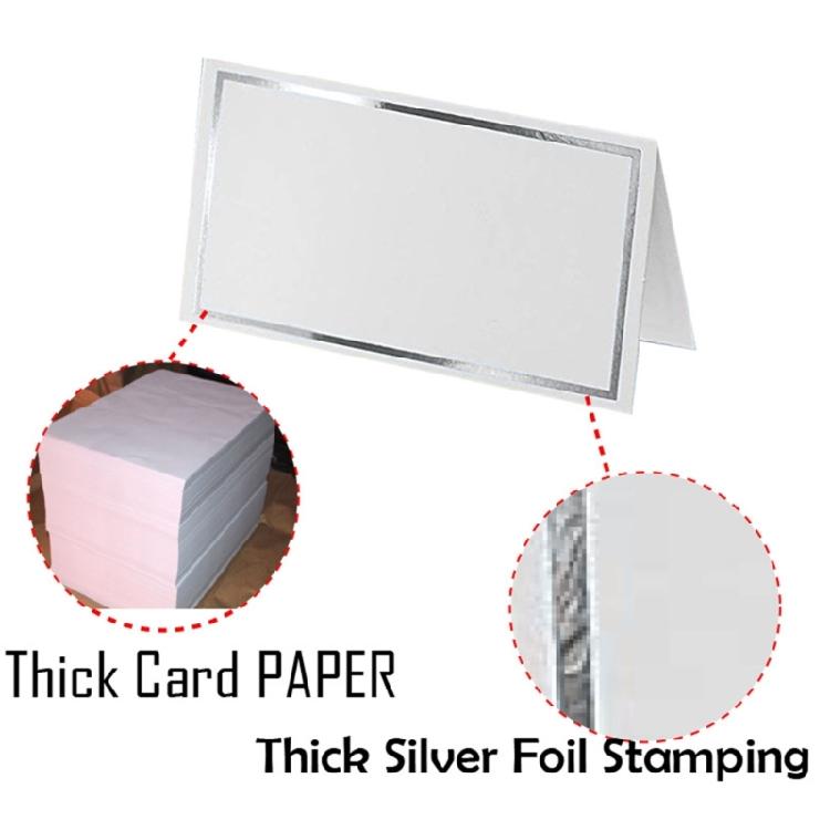Exquisite Place Cards Name Cards with Gold Edging for Weddings and Banquets