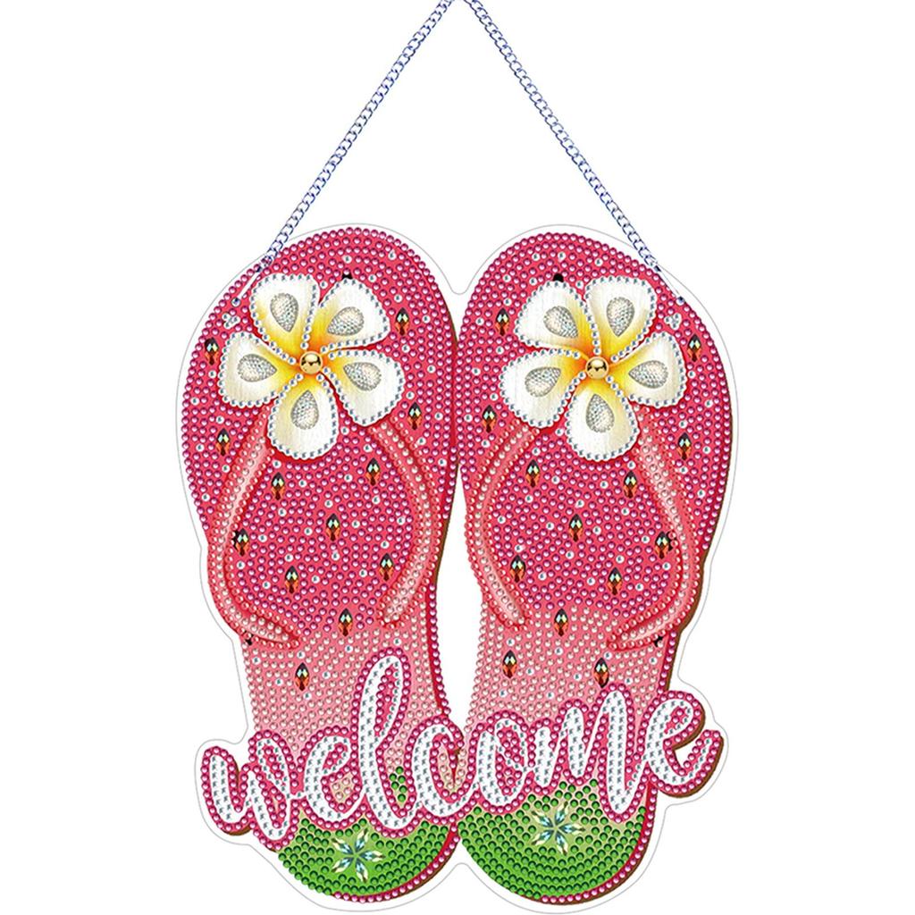 Summer Vibe 2D/Flat DIY Special Shape Rhinestone Diamond Art Window Pendants Diamond Art Pendant Wall Decor for Home & Windows