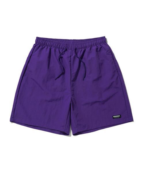 MODERMENT [Unisex] Utility Nylon Shorts [Purple]