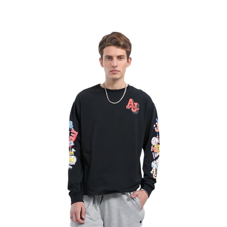 Jordan Sweatshirts Men's Black Crew Neck Moderate Regular CV3408-010