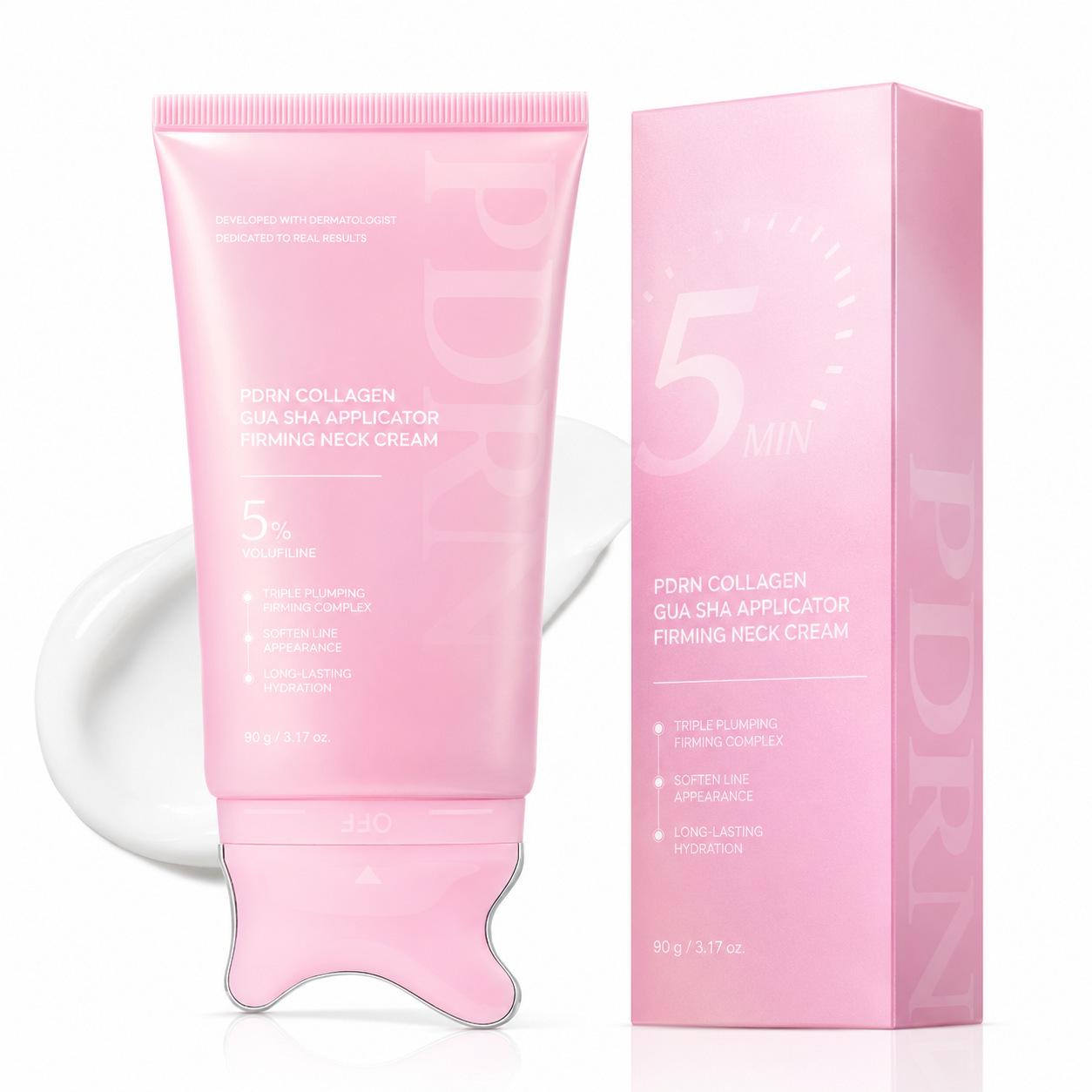 PDRN Kollagen Gua Sha Creme - 90g Langanhaltende Feuchtigkeitspflege für Hals & Schultern white