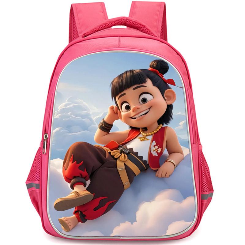 Nezha 2 Mo Tong Nao Hai Ao Bing Girls School Backpack Lightweight Oxford Bookbag Large Capacity For Elementary Students