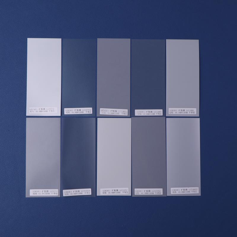 10 stk/sett Diffusjons-/Refleksjonsfilm Drakt LED-lys Diffusjonsfilm Boksbelysning Bakgrunnslys Homogeniserende Film PET Lyslederplate