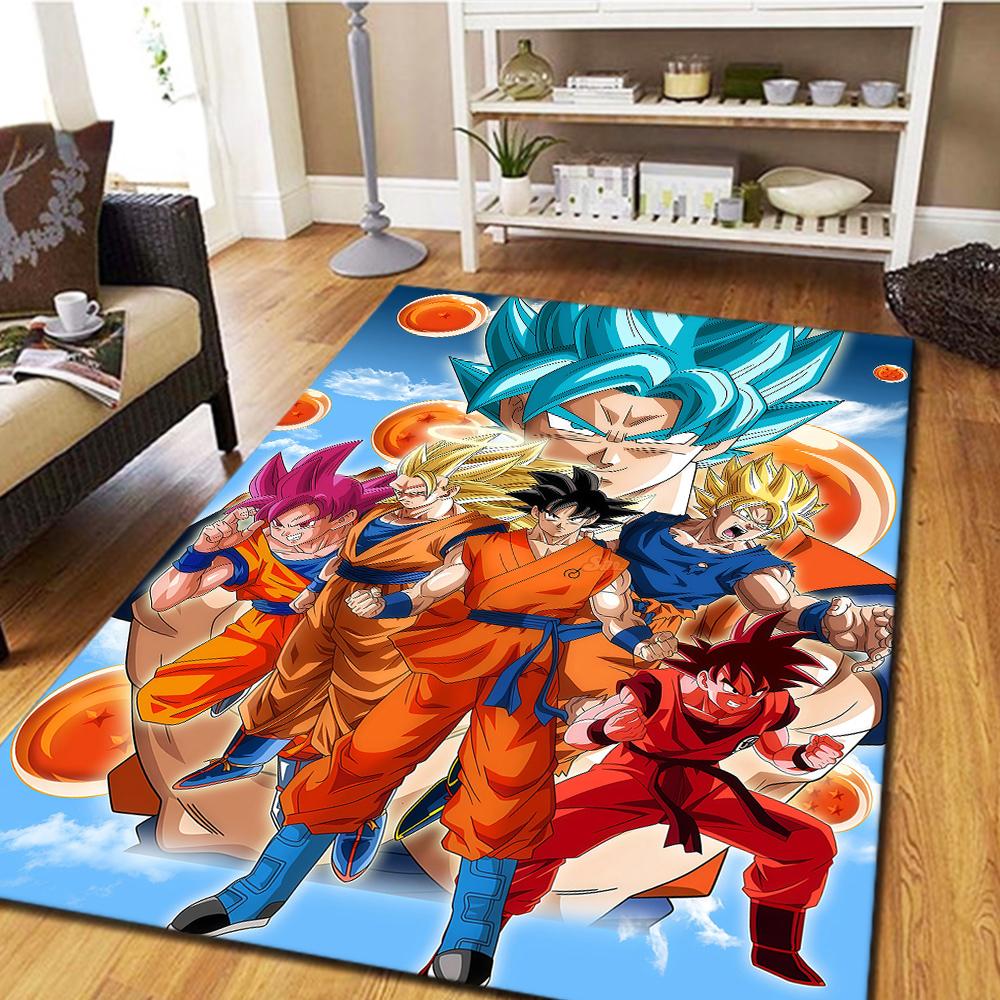 Son Goku Carpet for Living Room, Digital Print Floor Mat, Cool Movie Bedroom Rug, Home Decor -HYQ23