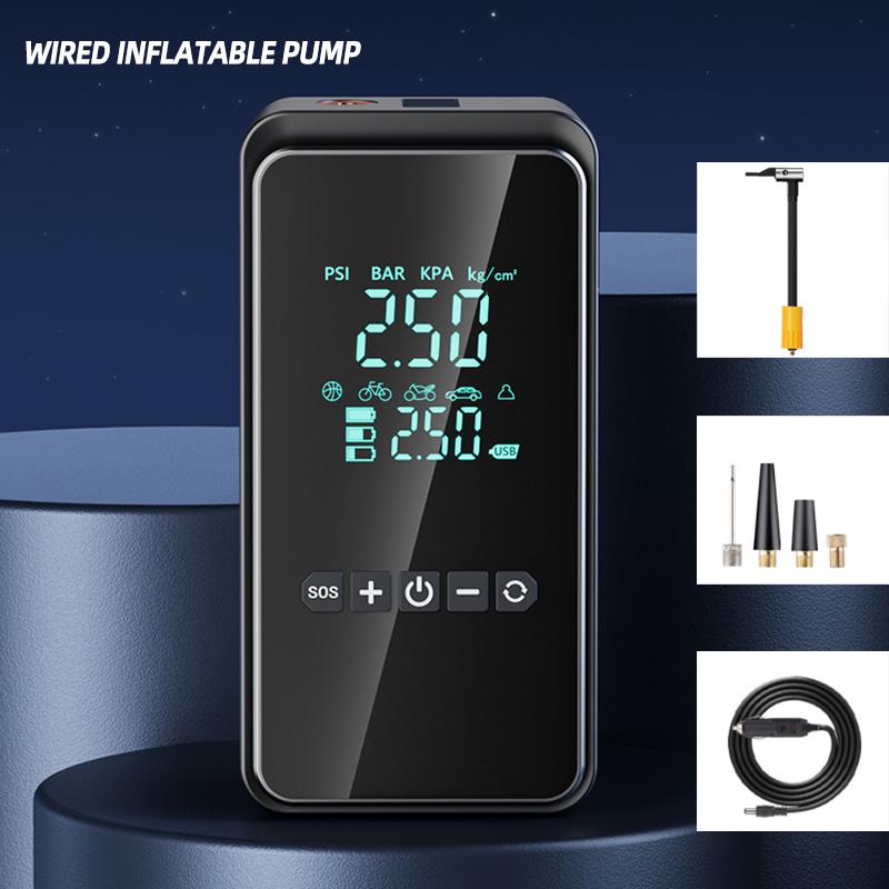 

1 Set Car Mounted Inflation Pump Tire Inflator for Electric Cars Wireless Convenient Inflation LCD Display Extra Long Range