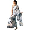 Сари Калямкари, Cotton Silk Saree Kalamkari for Wedding (Pannu White Blue),  C J Enterprise