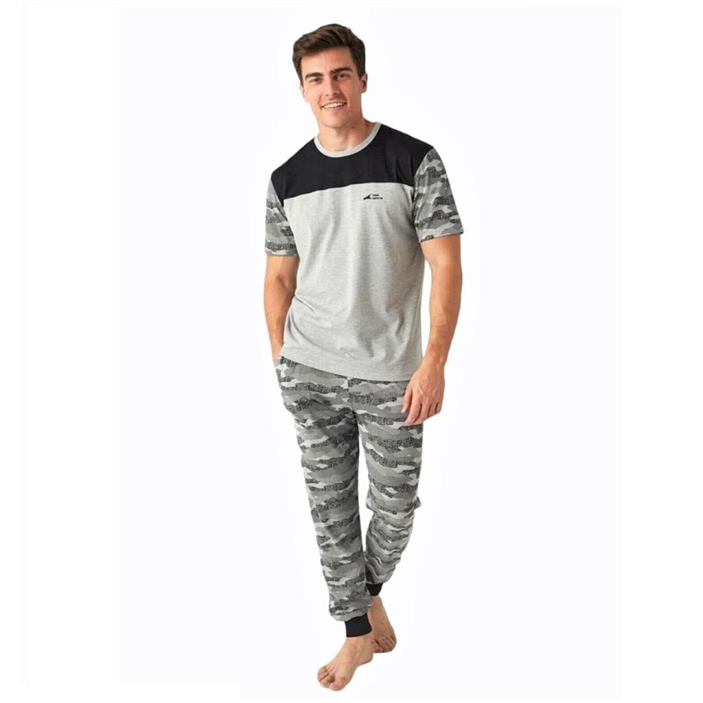 

Модная коллекция Camouflage Elastic Men s Pyjamas Set S чёрный