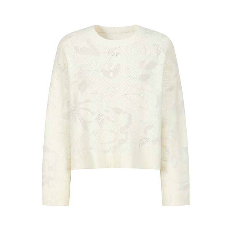 Jiu Zi Annacot Women's Sequin Beaded Wool Knit Sweater