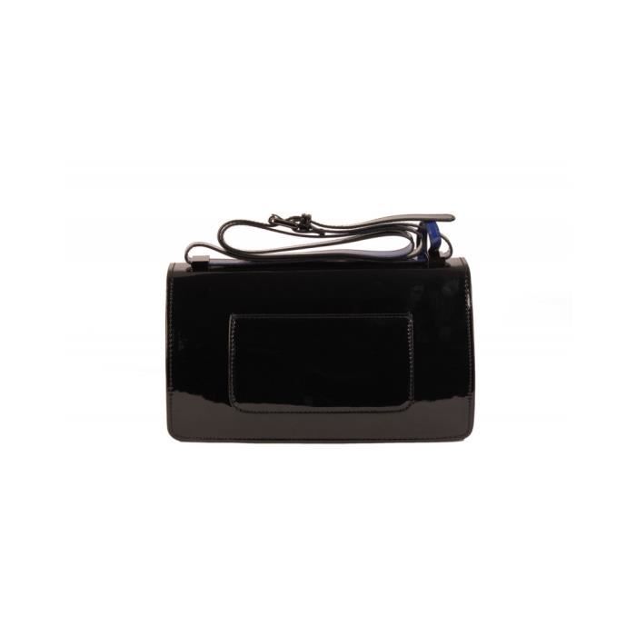 Pochette - Thierry Mugler - Lys 4 - Noir/Bleu électrique - Effet vernis - Porté bandoulière