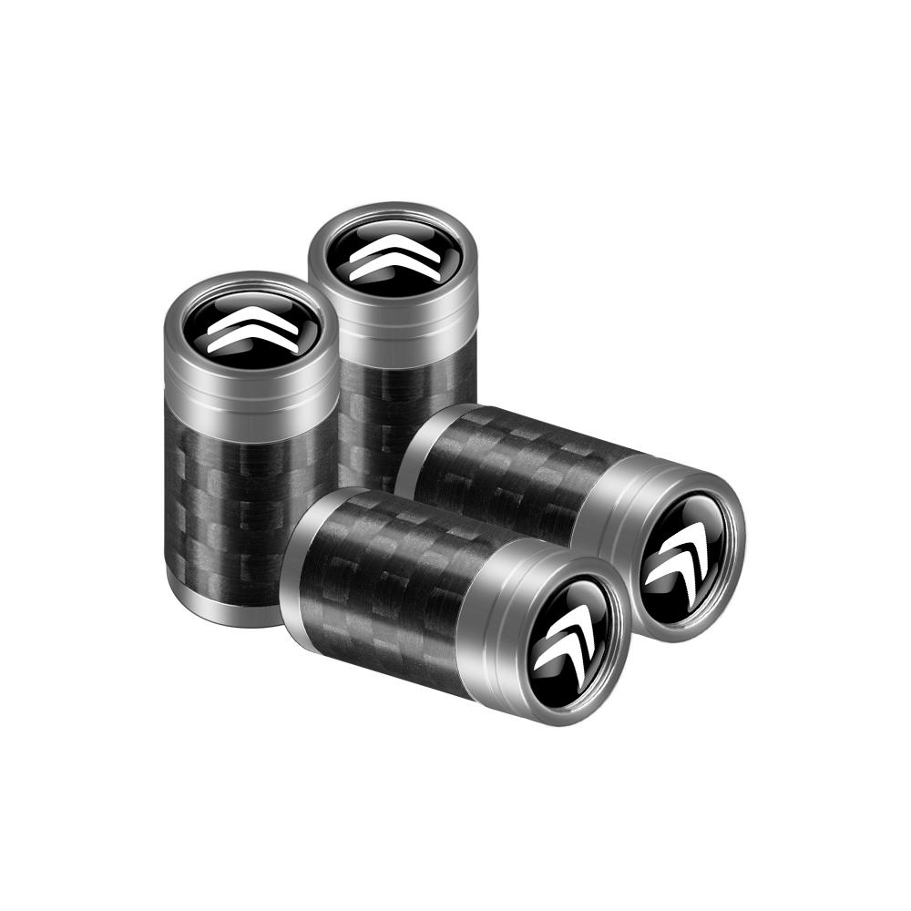 4pcs Metal Carbon Fiber Car Tire Valve Cap Dust Cap Rim Accessories For Citroen C1 C2 C3 Grand C4 Picasso C4L VTS C-ELYSEE DS C6