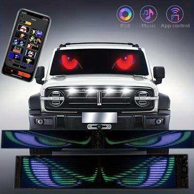 5V LED Matrix Pixel Panel DIY RGB osvětlení Graffiti rolovací textová deska, přední a přední obrazovka čelního skla, dálkové ovládání a ovládání APP