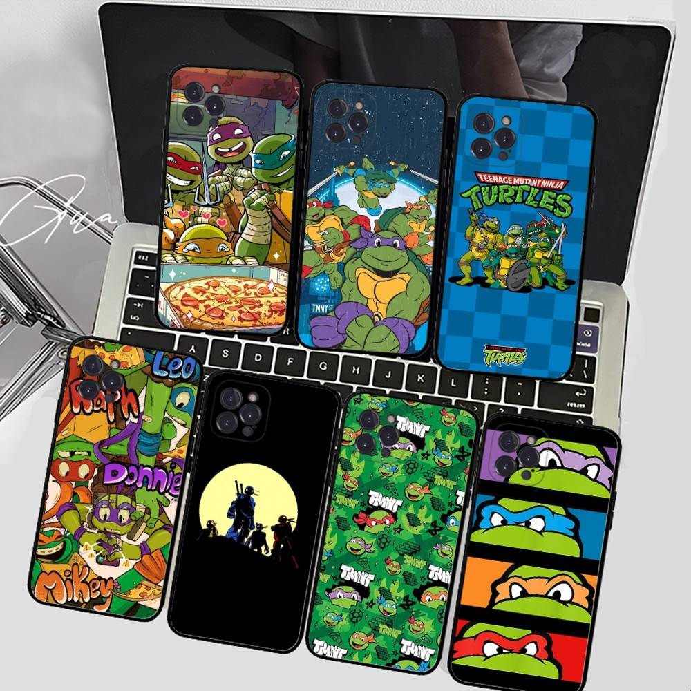 Animated N-Ninja T-Turtles TV Phone Case For Iphone 16 15 17 13 14 12 11 Pro Max Plus Black Shell Cover Case