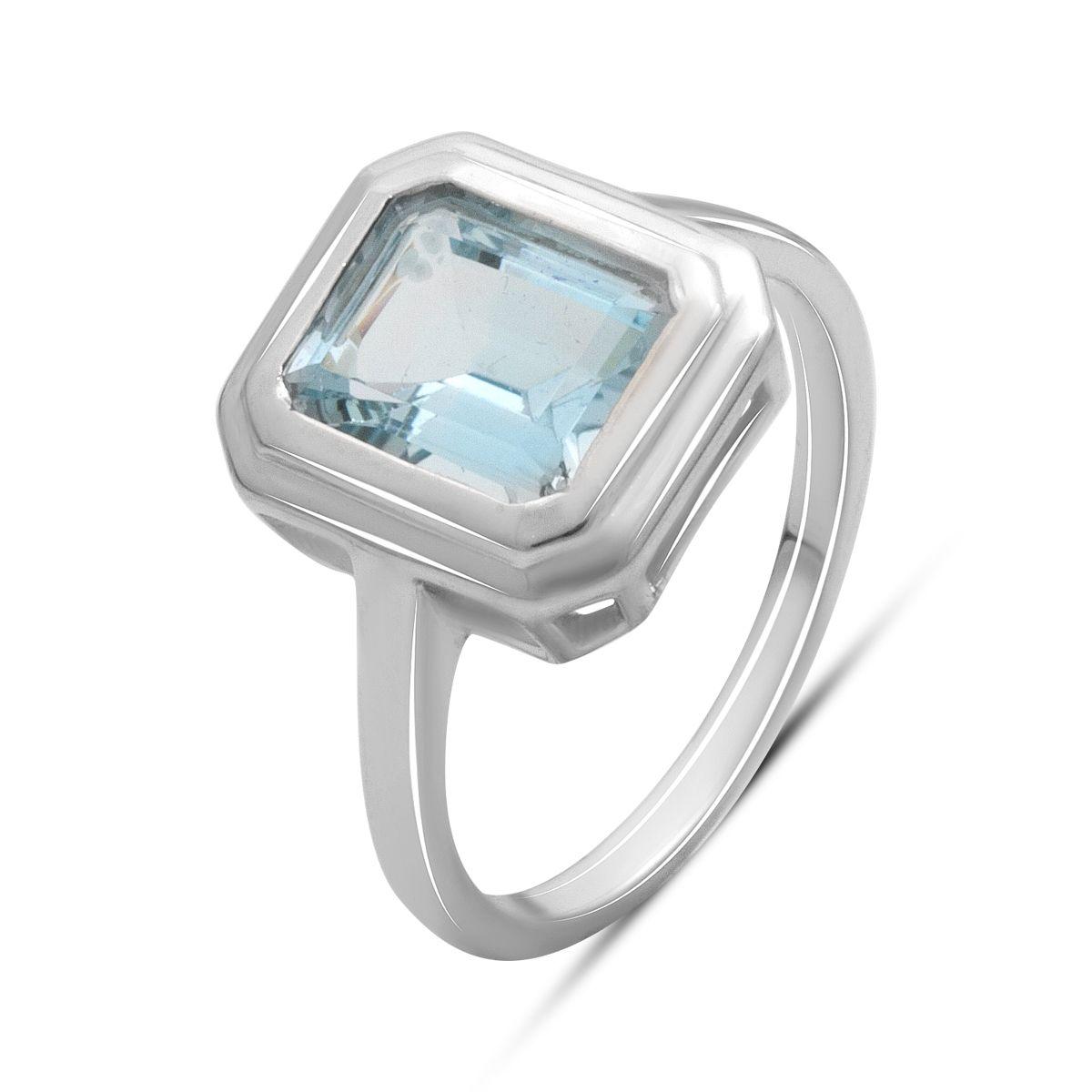 

Silver ring with natural topaz 3.875ct, product weight 4.03 g (2179740) 17 небо синє світло кольору