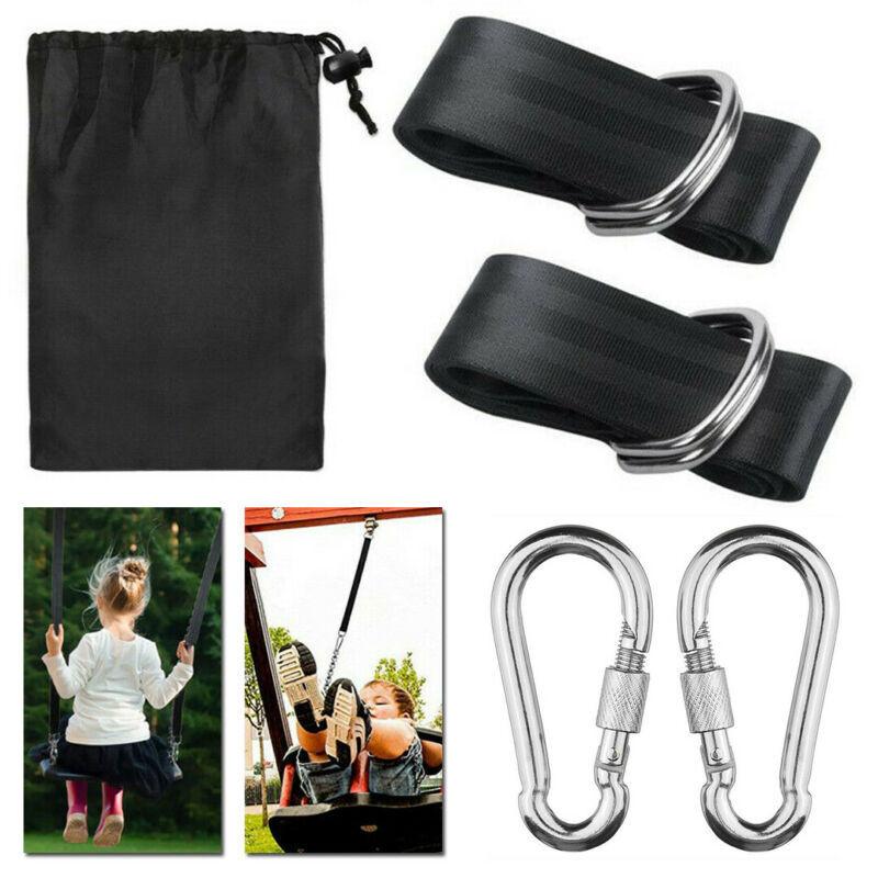 

Сверхпрочный гамак-качели, ремни для подвешивания на дерево, веревочный ремень, карабин, крюк для крепления 150cm/59in