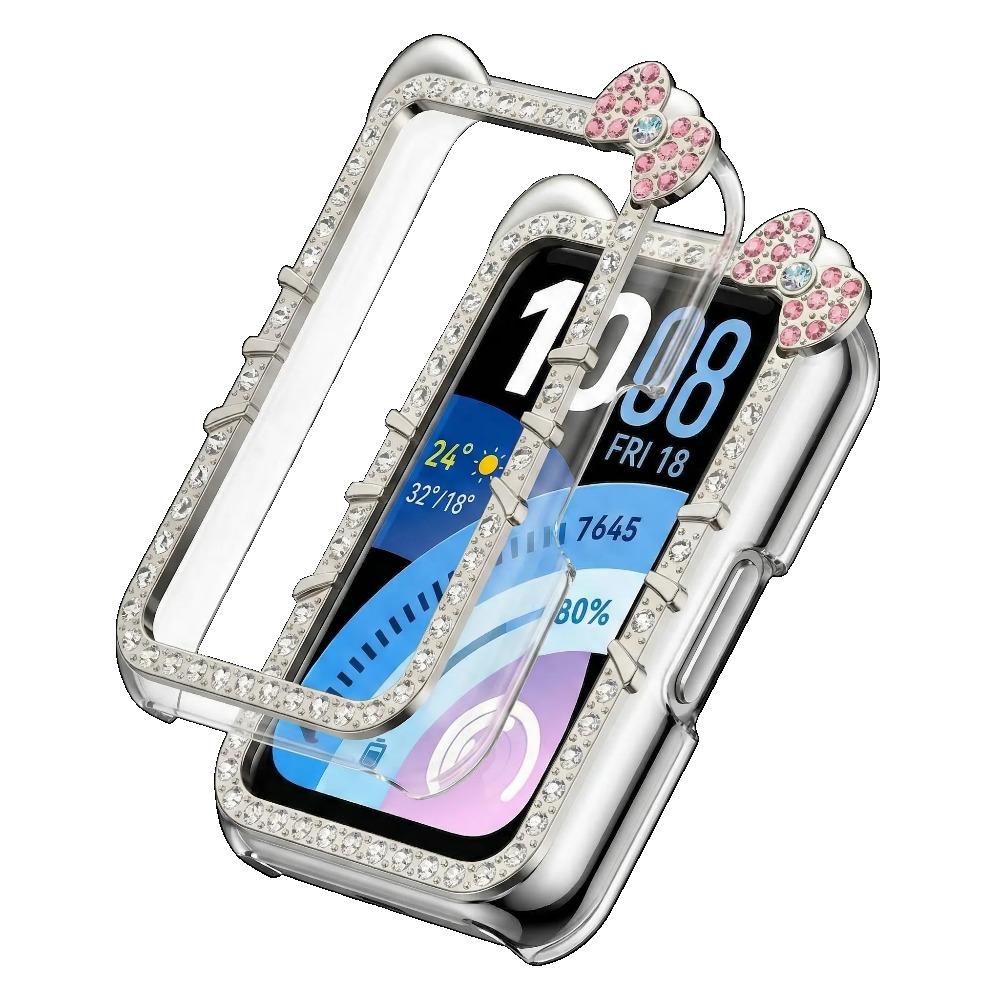 Custodia con Diamanti per HUAWEI Band 11 Accessori Bordo Bumper Rigido Vuoto a 360° Frame shell Carina Copertura GATTO huawei smart band 11 pro
