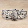 Black Rutile Gemstone Handmade Jewelry Cuff Bracelets 7''Adjustable
