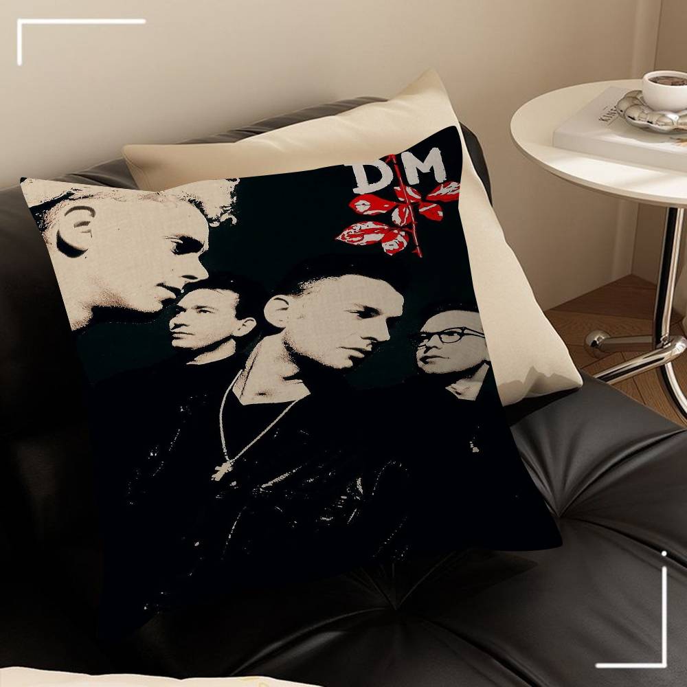 Band DDEPECHE MMODE Cool Office Cushion Pillowcase Car Cushion Cover45X45CM Lumbar Pillowcase Sofa Pillowcover