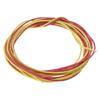 Vintage Waxed Covered Pre-tinned 7-strand Pushback Guitar Cable (3-Red/3-Yellow)