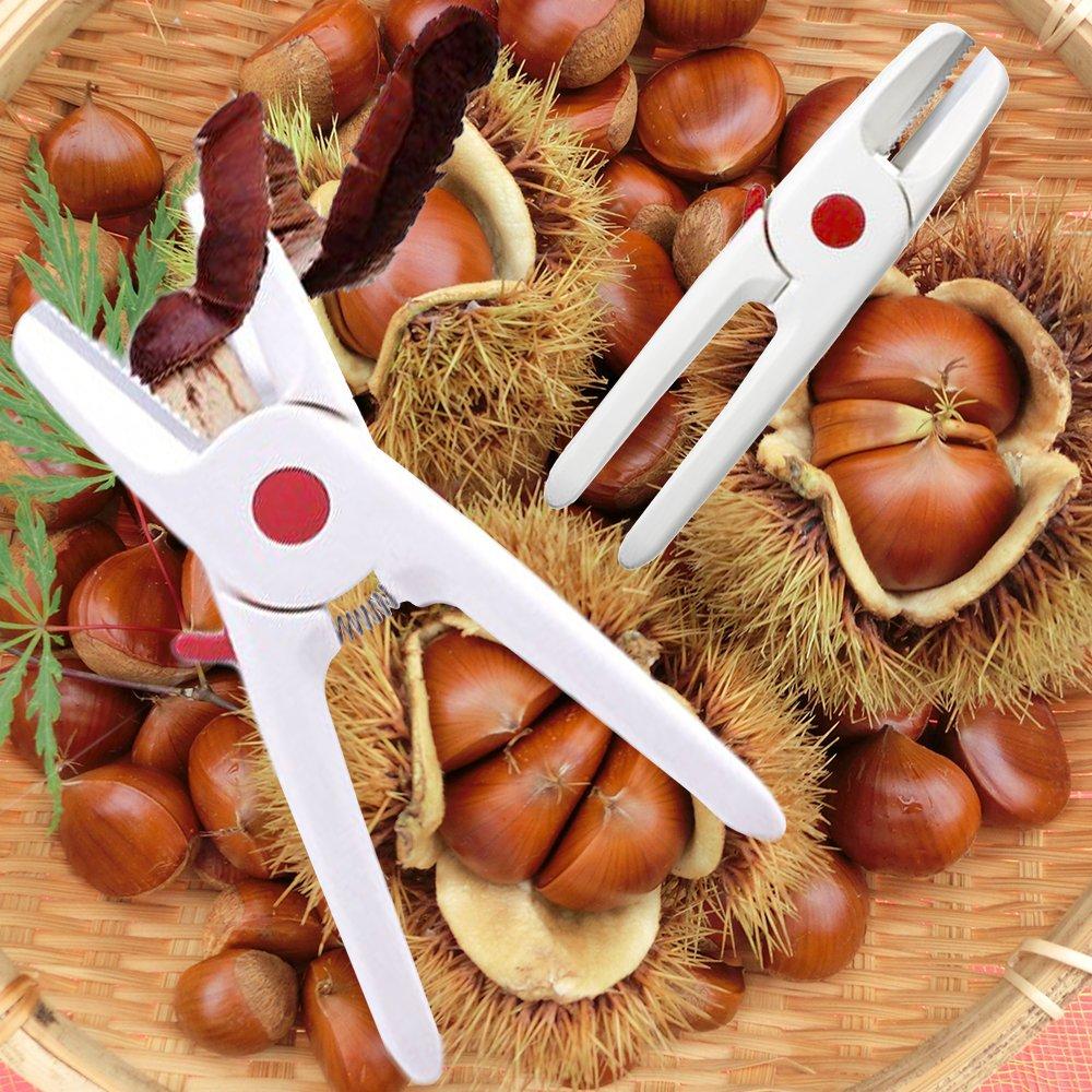 Pearl Metal Chestnut Made in Handy Kurikuri Bouzu Peeler, Japan, Accessory, II, White, C-3601