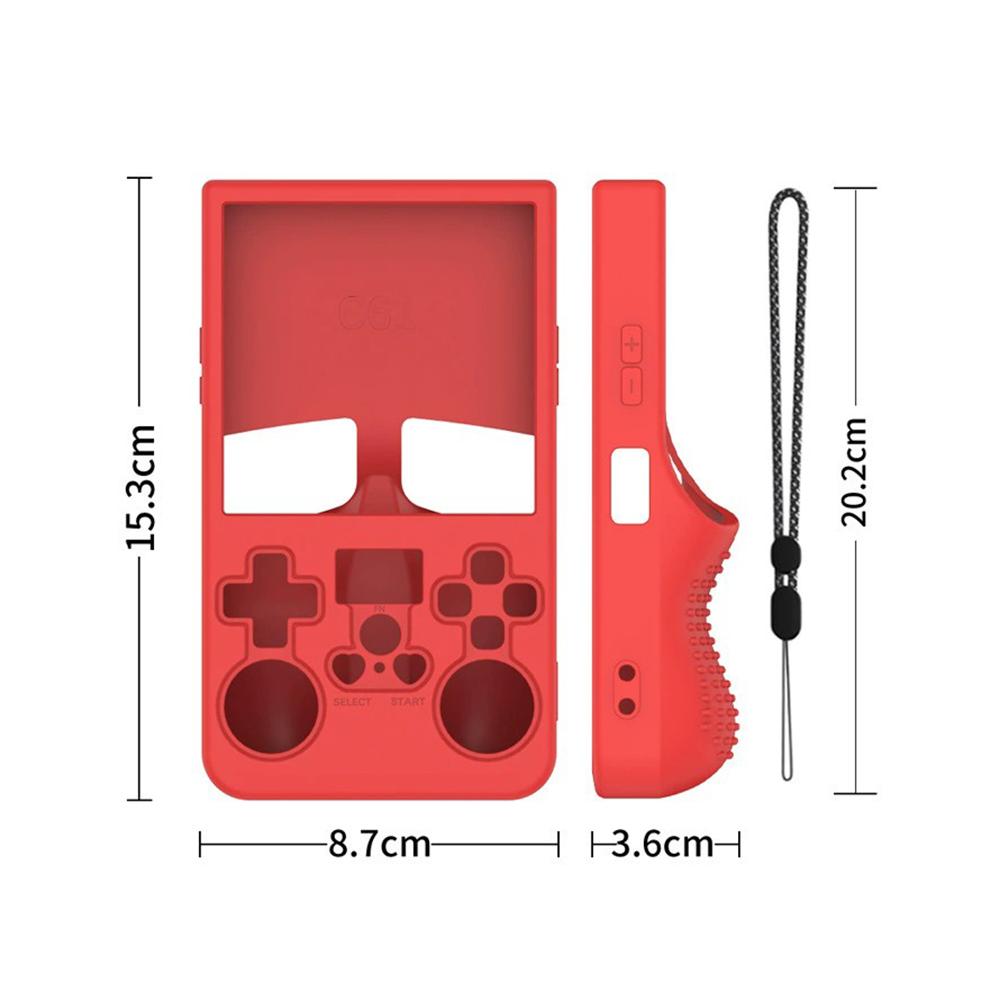 For R36MAX Open Source Handheld Game Console Portable Silicone Protective Case with Wrist Strap