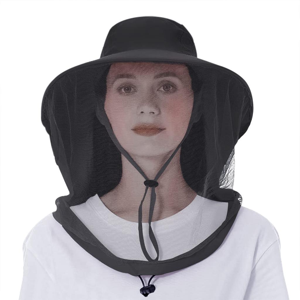 Insect Repellent Hat with UV Sun Wide UV Chin Insect Perfect for Outdoor Unisex Net, Protection, Protection, Non-Stuffy, Brim, Protection,