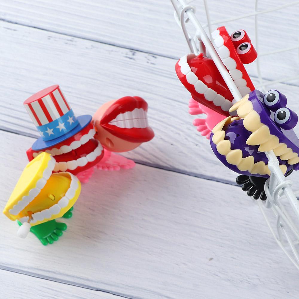 Mini Plastic for Baby Kids Clockwork Toy Wind Up Clockwork Toy Walking Teeth Shape Babbling Denture