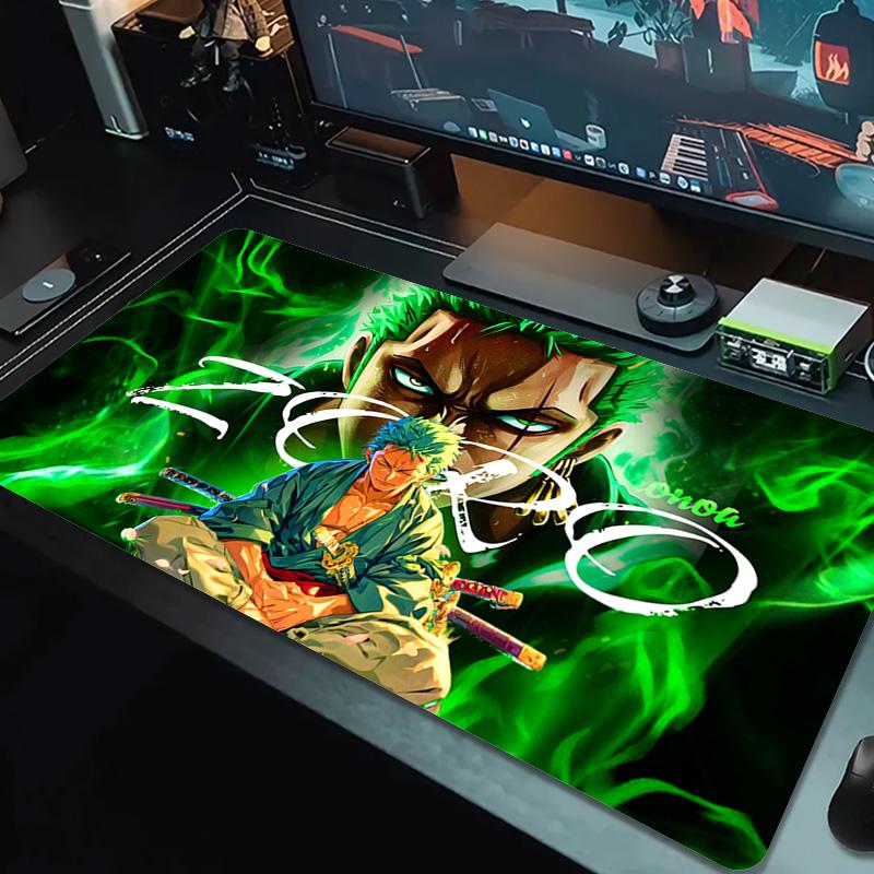Roronoa Zoro Color Mouse Pad Large Gaming Table Cushion Non-slip Laptop Tablet Big Mousepad XXL Mat Mini PC Playmat With Lock Edge