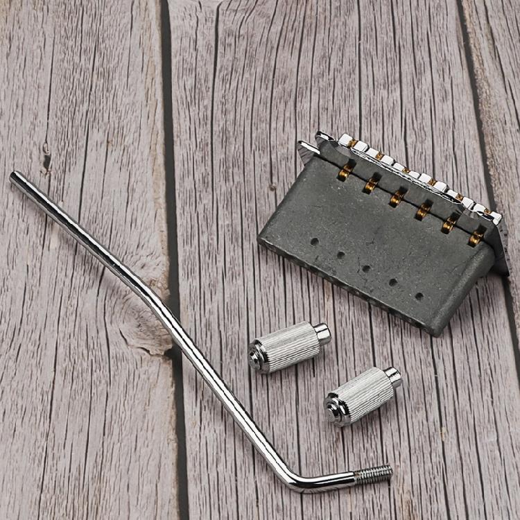 Electric Guitar Tremolo Bridge with Rod Vintage Bent Steel Saddles Brass Base 6 String Guitar Bridge Guitar Accessories