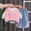 Kids Casual Long-Sleeve Set, Comfortable Daily Wear Outfits