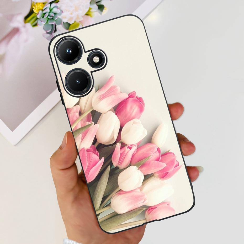 For Infinix Hot 30i 30 Play NFC Phone Case Beautiful Butterfly Flower Painted Soft Silicon Cases For Infinix Hot30 30Play Hot30i