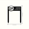 Metal Address Sign Personalized Garden Marker House Number Plate Lawn Yard Decor