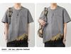 Men's 2024 Summer Trendy Round Neck Pure Cotton Short-Sleeve T-Shirt with Print