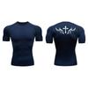 Cross Print Short Sleeve Compression Shirts for Men Athletic Quick Dry Tees Tshirt Gym Workout Running Undershirts Baselayers