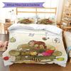 Tiger Bear Joy Bedding Quilt Set Quilt Cover Pillowcase Home Decoration Birthday Gift (1 * Duvet Cover + 2 * Pillowcase, Without Core)