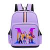 College Style Trend 26 Letter Printing Anime Cartoon Large Capacity Burden Reduction Backpack Casual Student School Bag