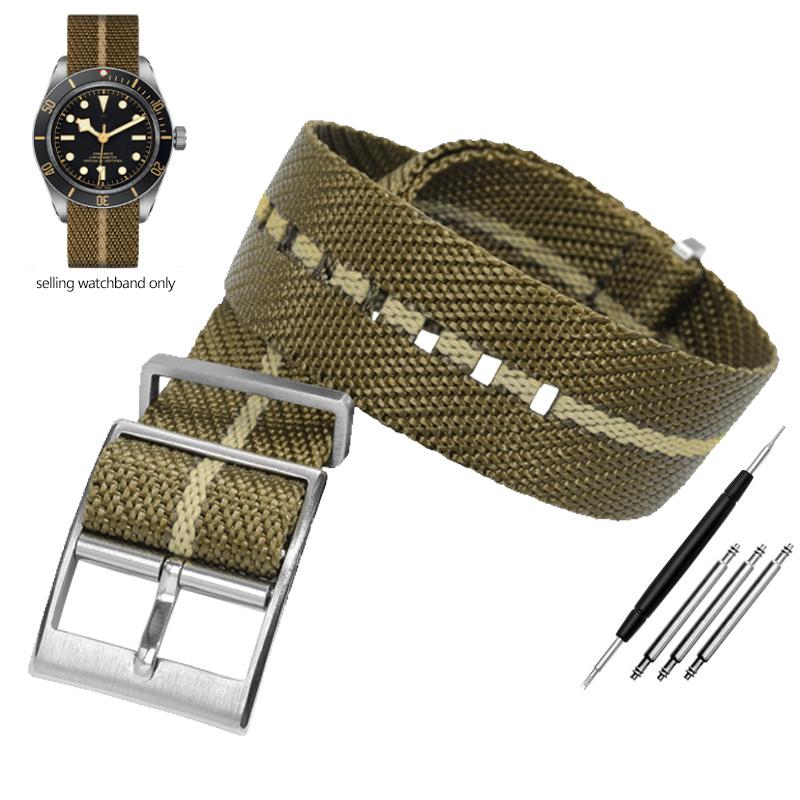 ONEStrap For Tudor Seiko Fabric Watch Band One Piece Single Pass Adjustable Slanted Bracelet Sport Wristband 20mm 22mmMN