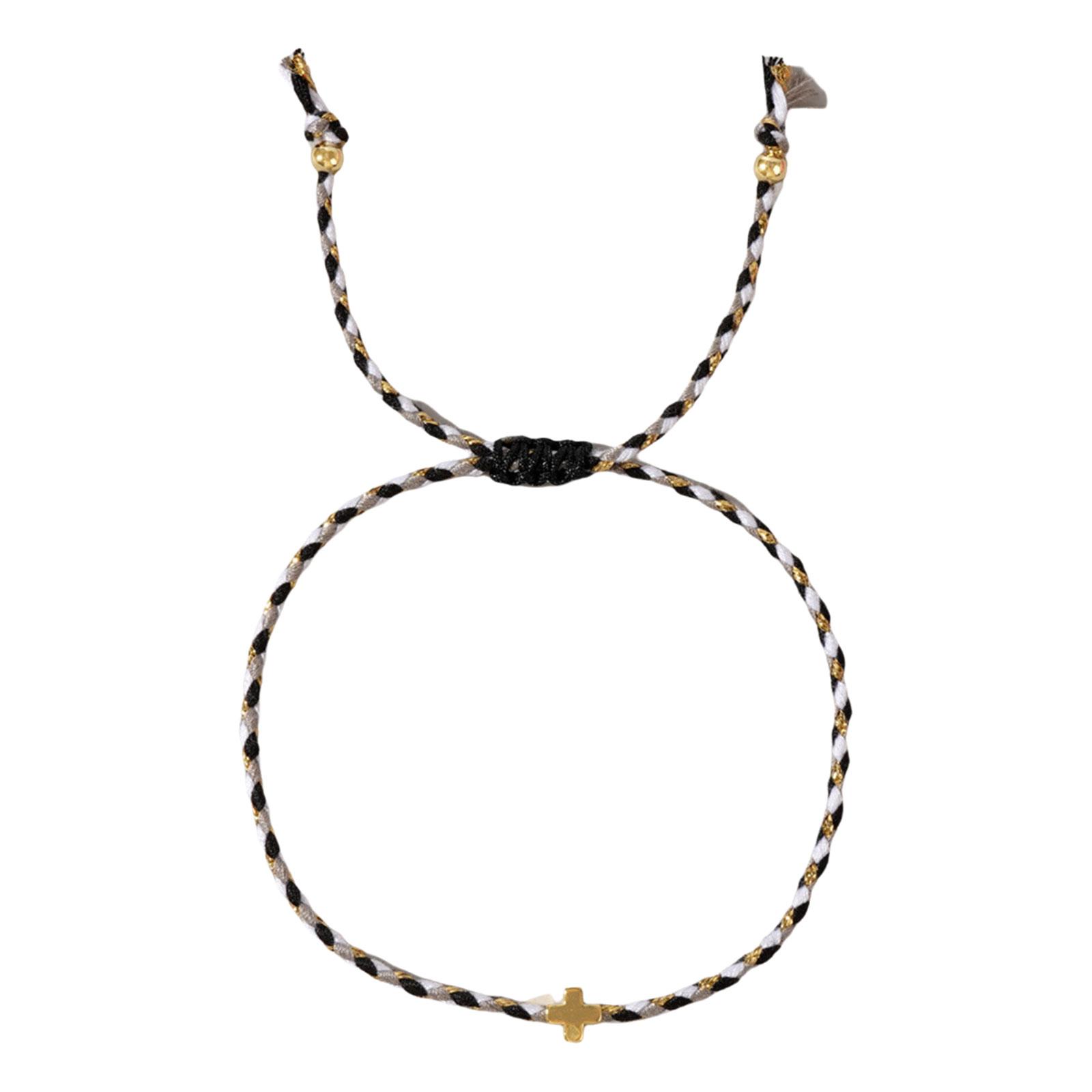 

Многоцелевой ретро-стиль богемы, хлопковая веревка, кресты, браслет, регулируемый, многослойный, для мужчин и женщин H