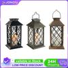 Outdoor Decoration Garden Metal Lantern Shape Solar Lights Stake Waterproof Landscape Outdoor Lights Accessories